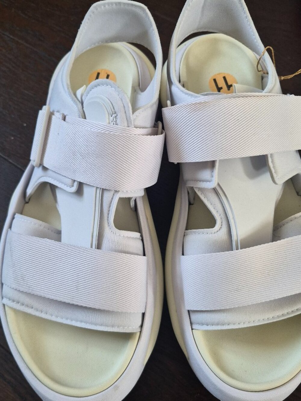 adidas Mehana Platform Sport Sandals White Gray Women’s 11 NWT IF8183